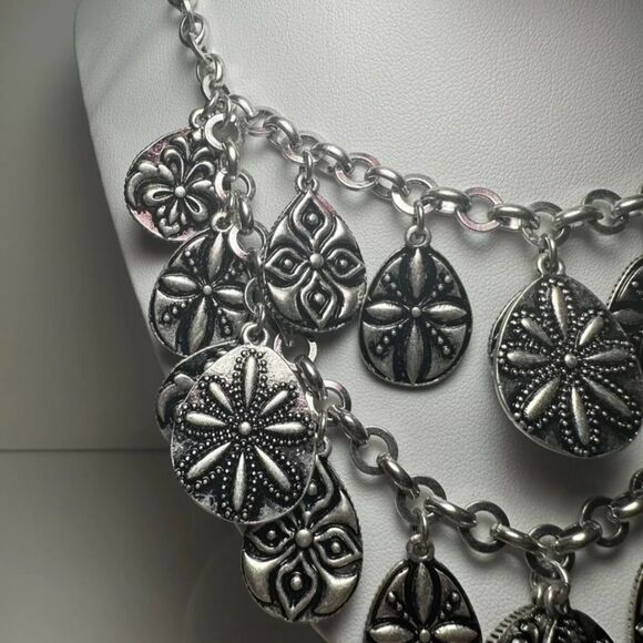 Premier Designs 16"+3" Statement Necklace Multicolored NWOT Bohemian Reversible - Picture 11 of 14